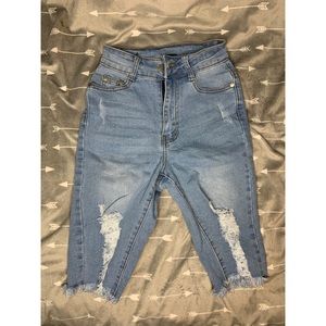 FN Denim biker shorts